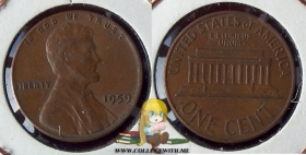 США 1 цент 1959 XF