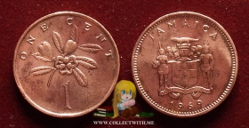 Ямайка 1 цент 1969 VF