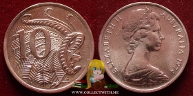 Австралия 10 центов 1974 VF