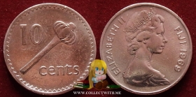 Фиджи 10 центов 1969 VF