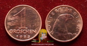 Австрия 1 грош 1925 F/VF