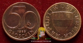 Австрия 50 грошей 1983 VF