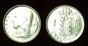 Бельгия 1 франк 1978