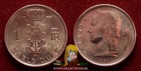 Бельгия 1 франк 1952 VF