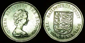 Джерси 10 новых пенсов 1975