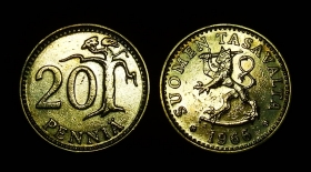 Финляндия 20 пенни 1966