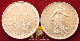 Франция 1 франк 1976 XF