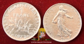 Франция 1 франк 1973 XF