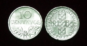Португалия 10 сентавос 1972