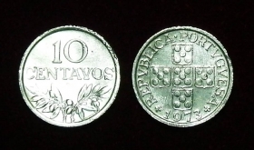 Португалия 10 сентавос 1973