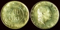Italy 200 lir 1998