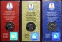 Russia 25 rubles 2018 FIFA UNC 3 colour coins